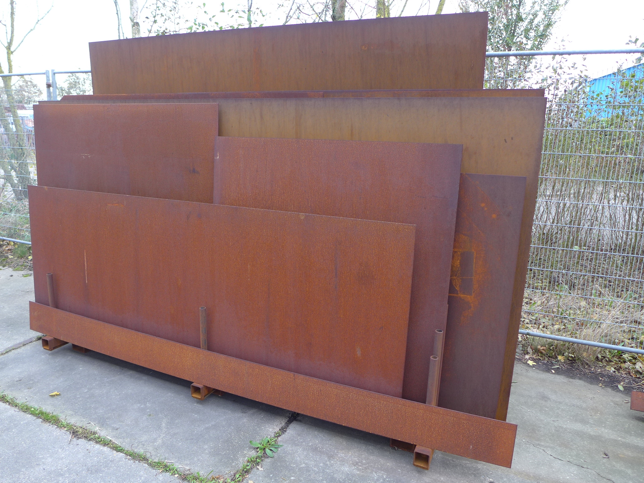 sier staalplaat met roest uit voorraad leverbaar............